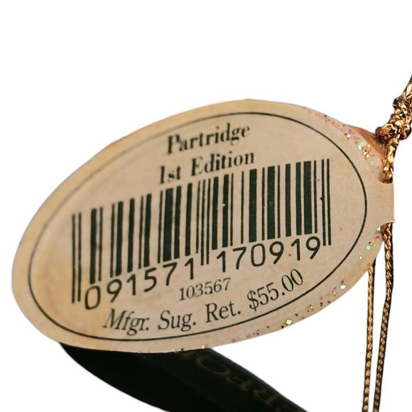 Waterford Partridge Christmas Ornament First Edition Twelve Days of Christmas - Picture 4 of 10